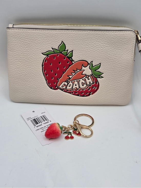 Coach Handbags - Coach Wristlet Strawberry Corner Zip With Strawberry Graphic new with tags